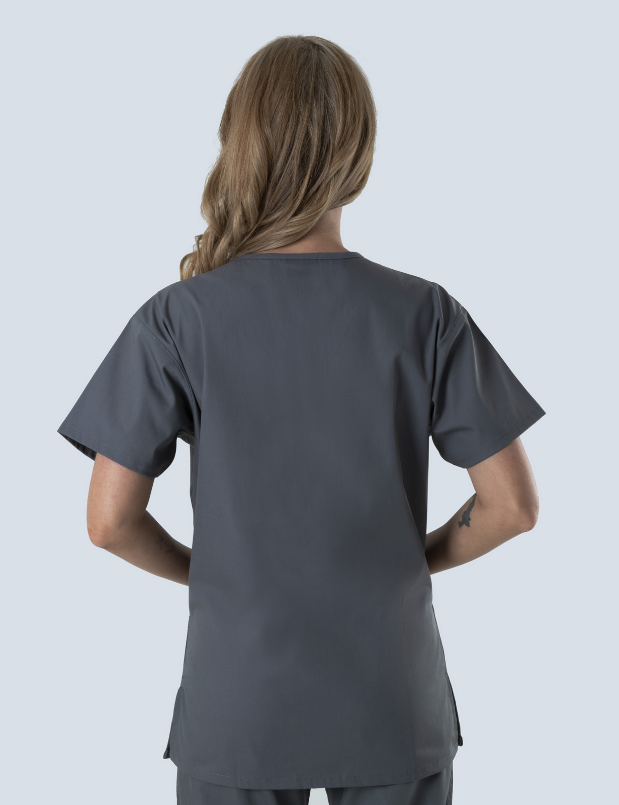 4 Pocket Scrub Top - Steel Grey - 5X Large - 0