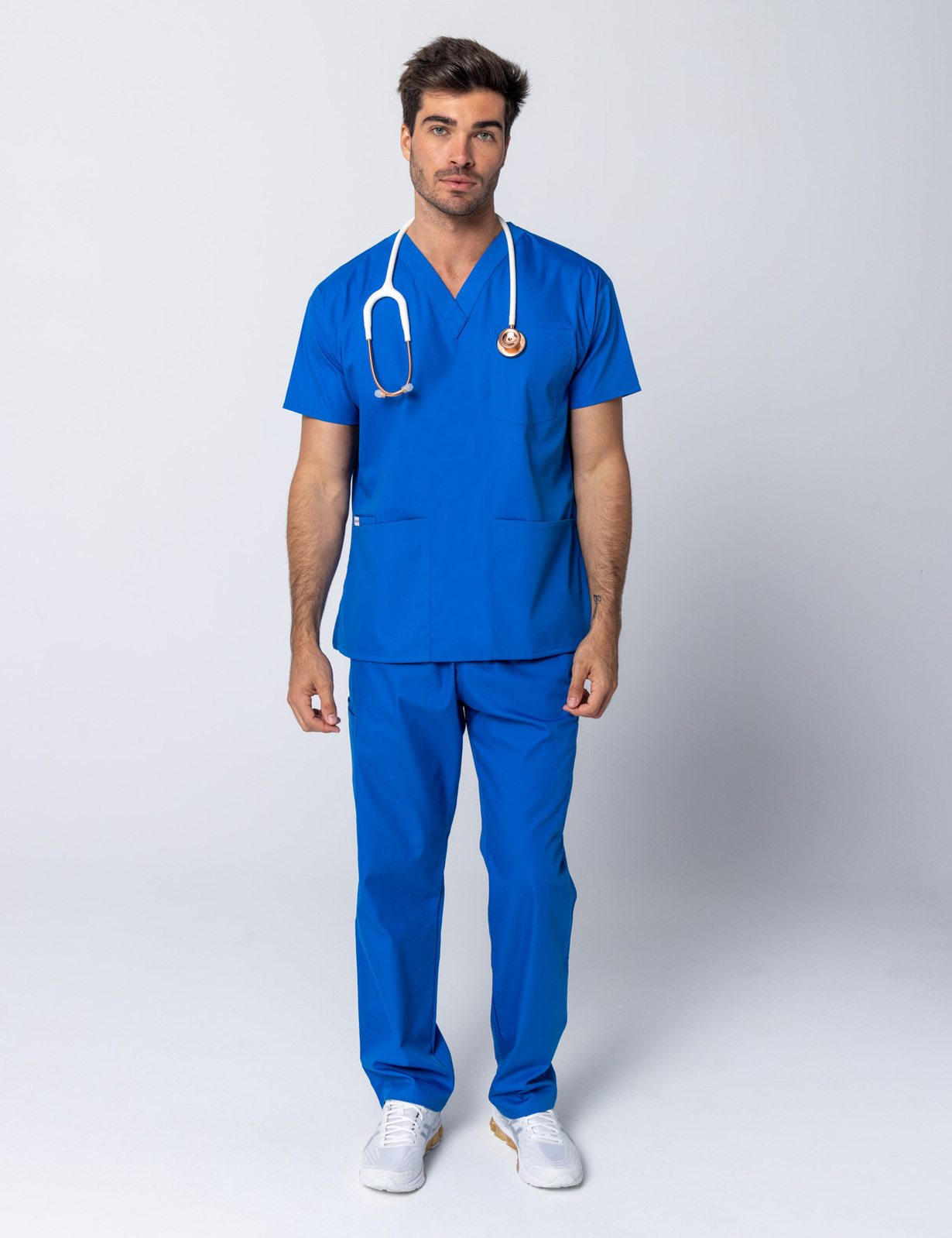 Men's 4 Pocket Scrub Top - Royal - Small