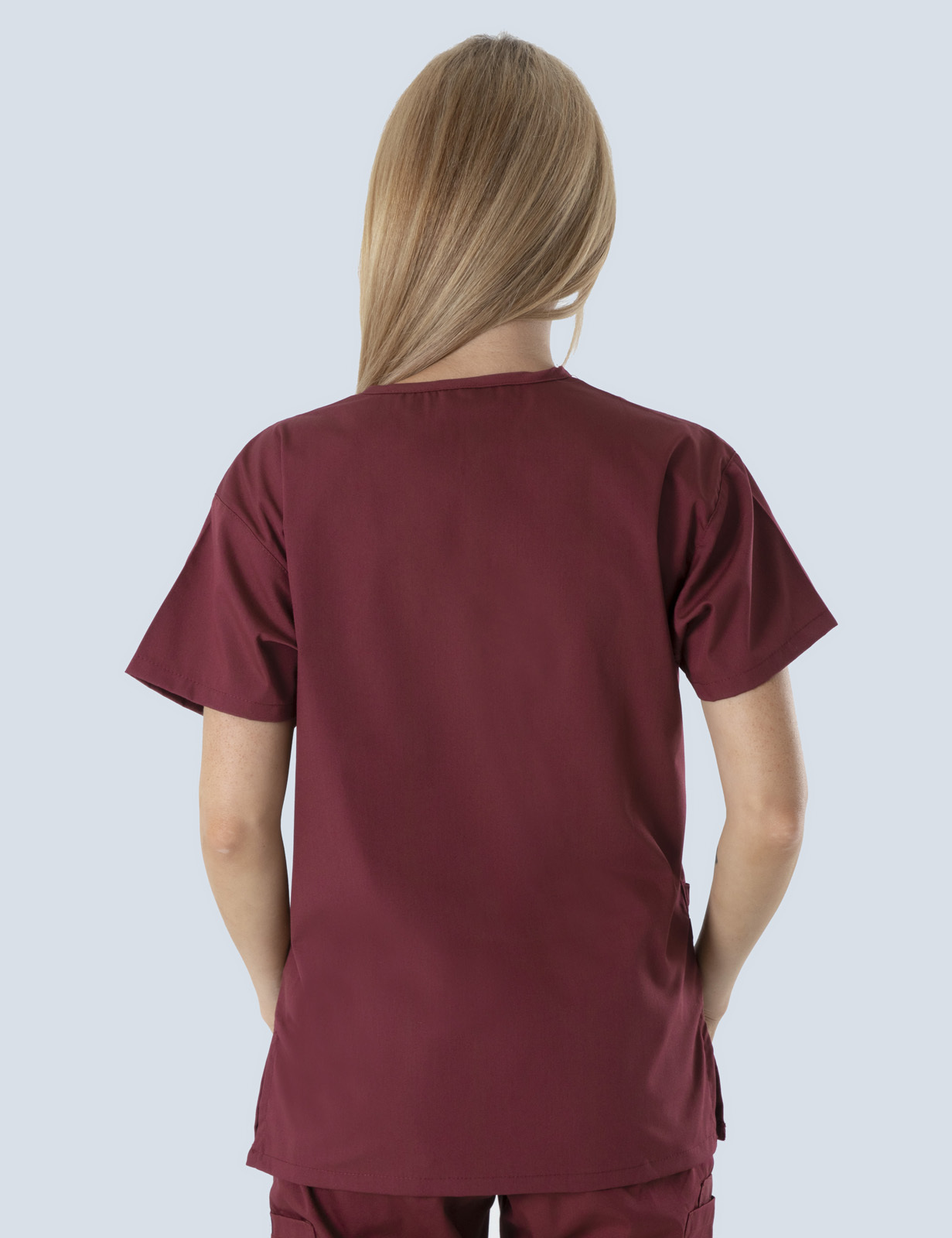 4 Pocket Scrub Top - Burgundy - 5X Large - 0