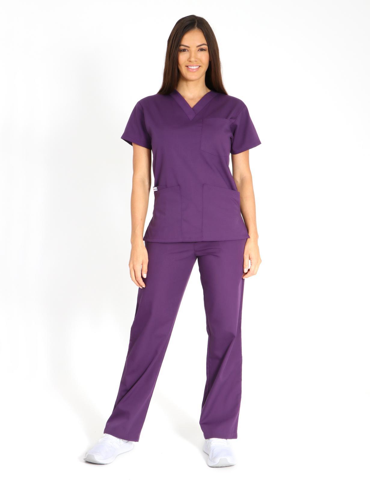 4 Pocket Scrub Top - Aubergine - 5X Large - 0