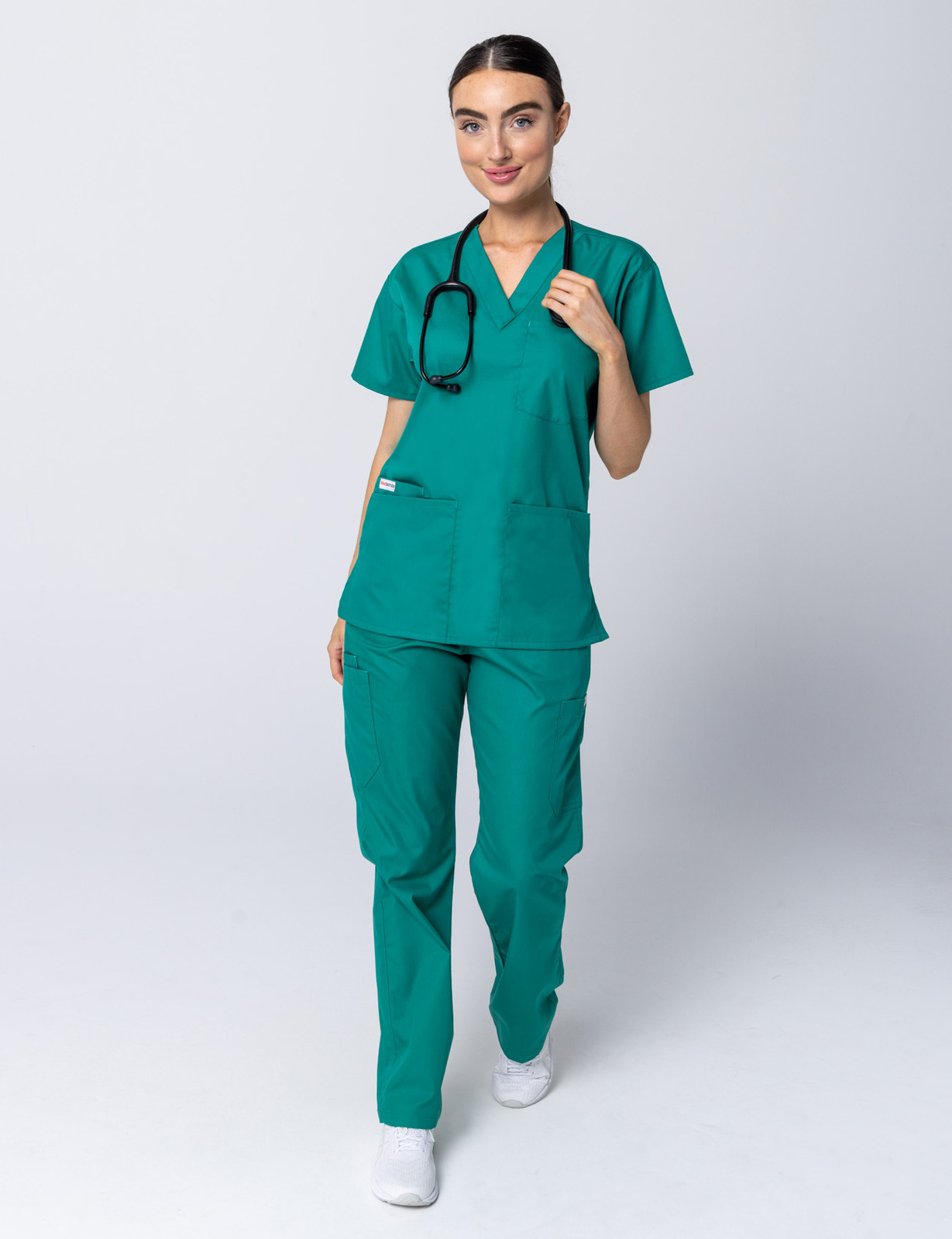 Women's 4 Pocket Scrub Top - Hunter - 3X Large