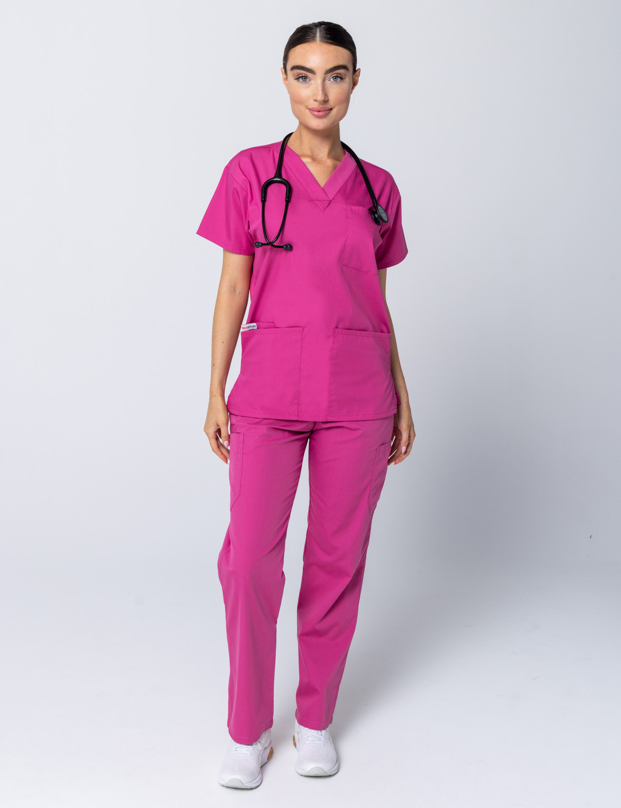 4 Pocket Scrub Top - Pink - 5X Large - 0