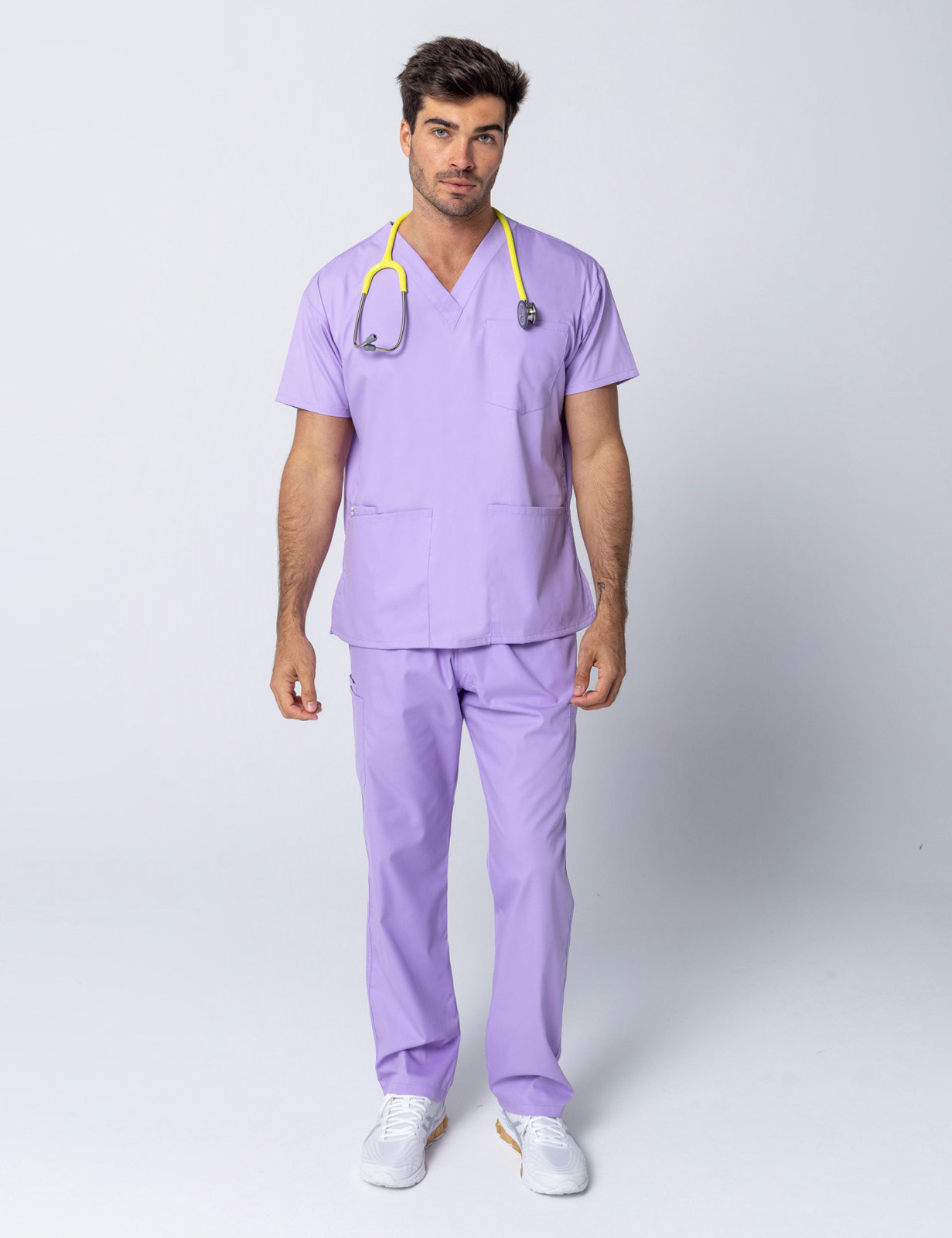 Men's 4 Pocket Scrub Top - Lilac - X Large