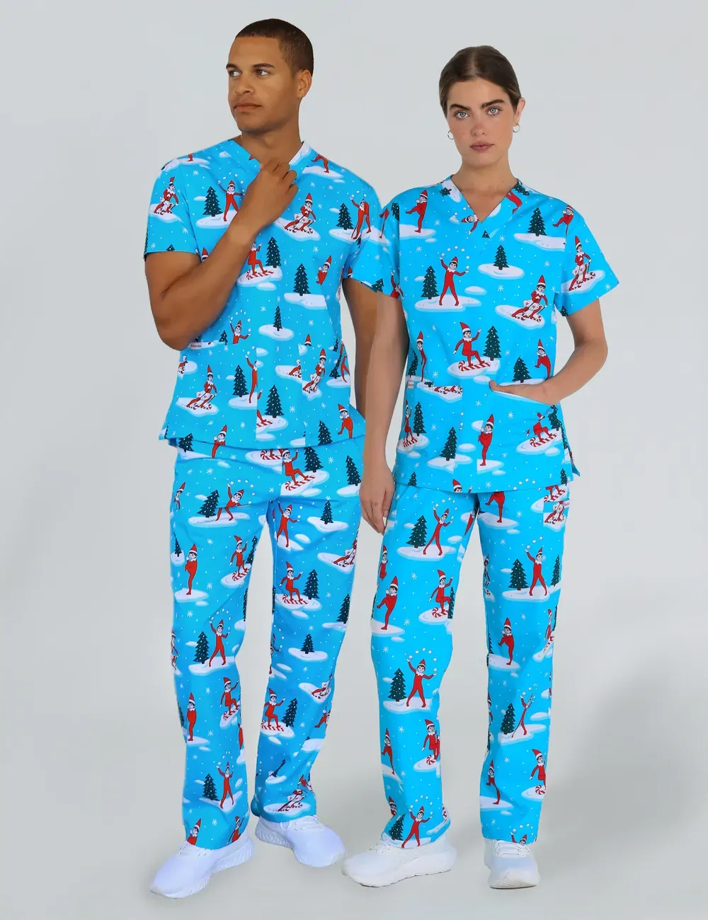 Christmas is Better with Us Men's Classic Scrub Top featuring The Elf on the Shelf® - XXS - 0