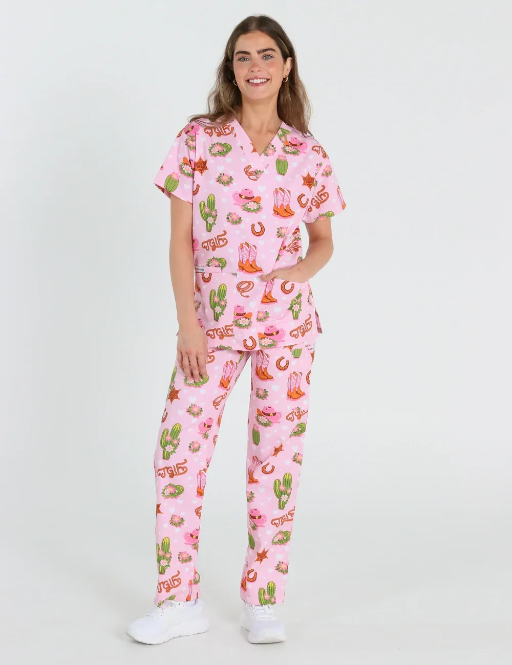 TGIF Boot Scootin' Friyay Women's Classic Scrub Top