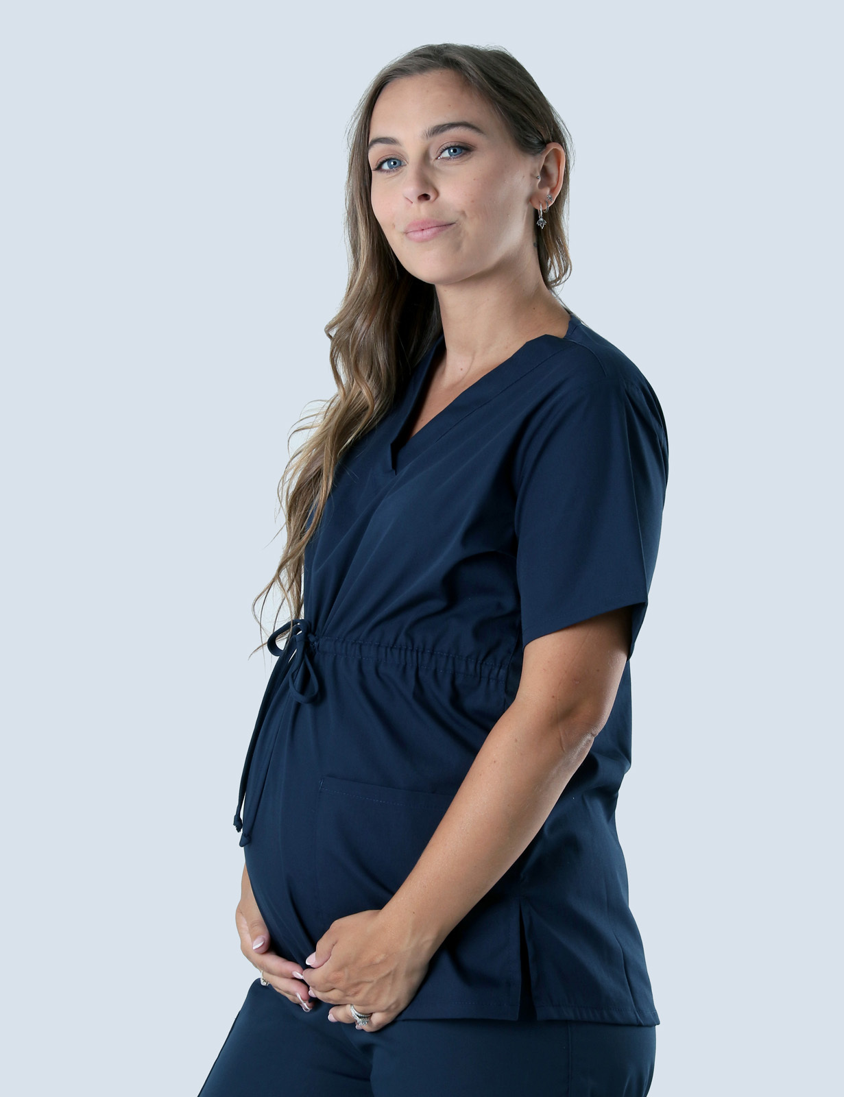 Maternity Scrub Top - Navy - Medium - 0