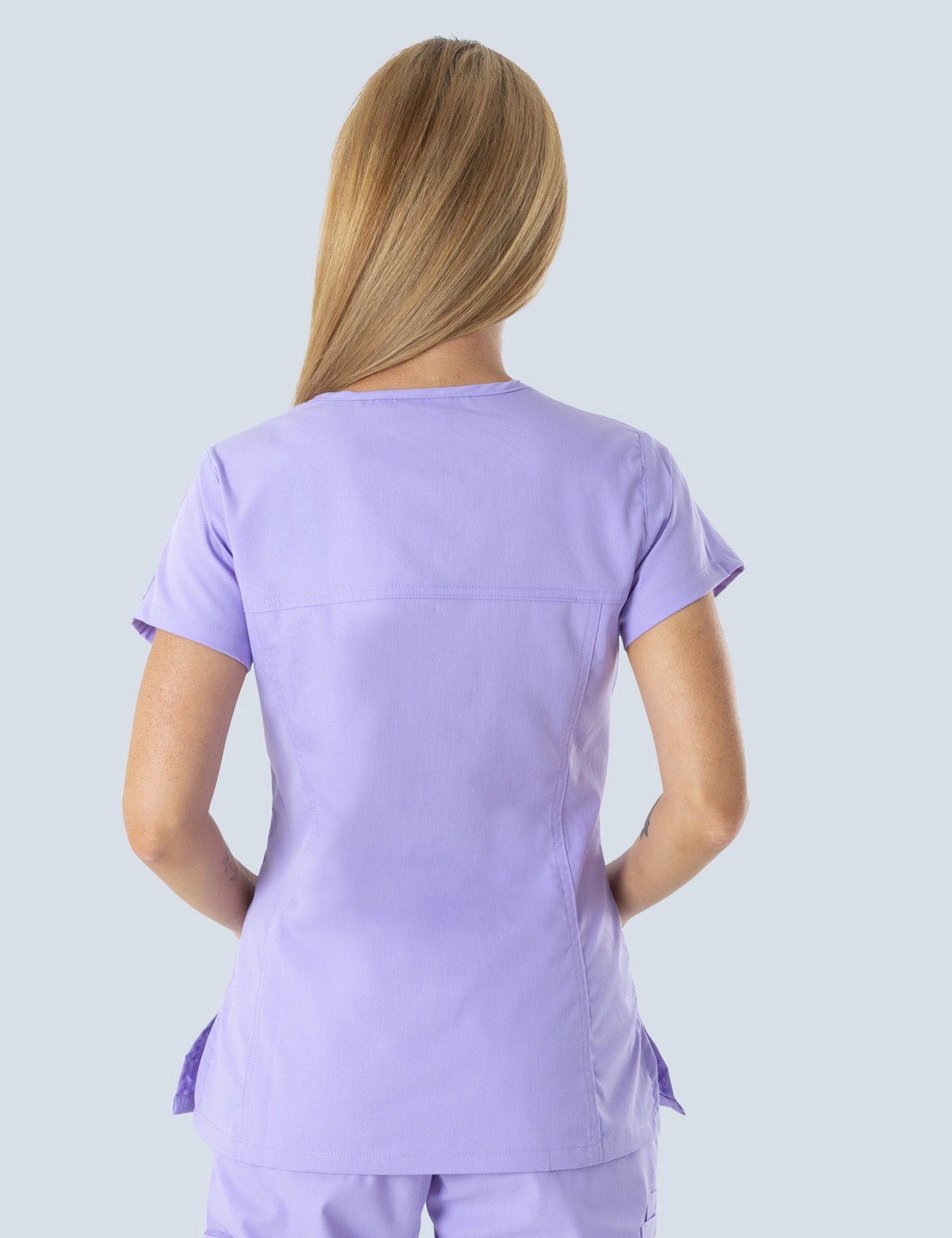 Queensland Children's Hospital Emergency Department Doctor Uniform Top Bundle (Women's Fit Top in Lilac  incl Logos)
