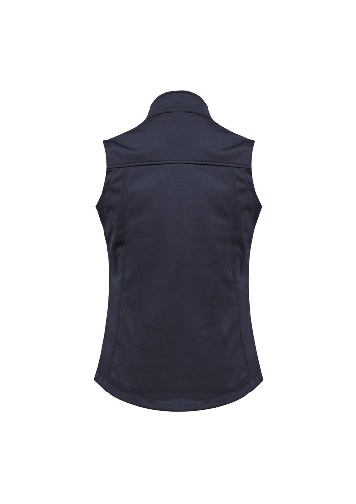 Ladies Soft Shell Vest in Navy - S (J29123) - 0