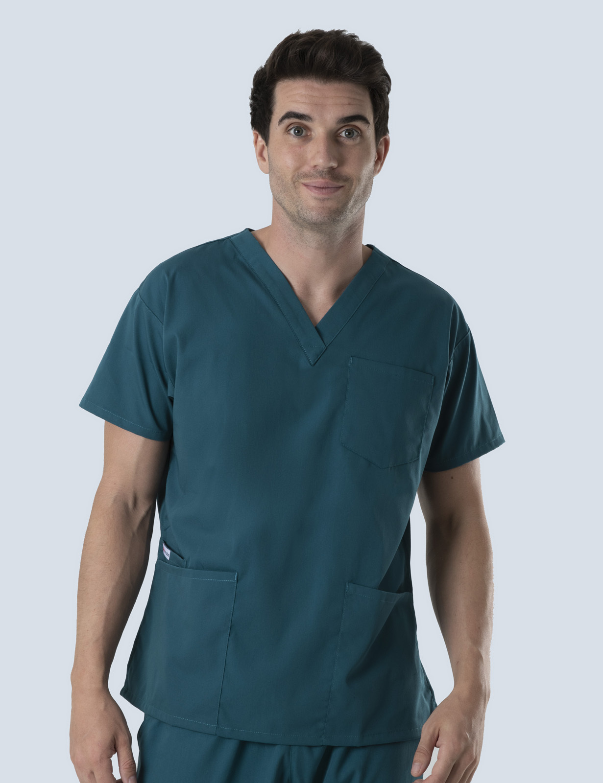 Biloela Hospital Healthcare Department Uniform Set Bundle (4 Pocket Top and Cargo pants in Caribbean incl Logos)