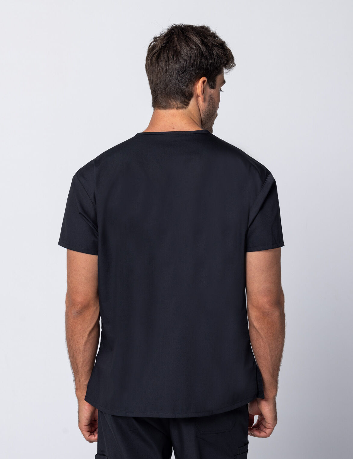 Rockhampton Hospital Clinical Measurements Men's Uniform Top Only Bundle (4 Pocket Top in Black incl Logos)