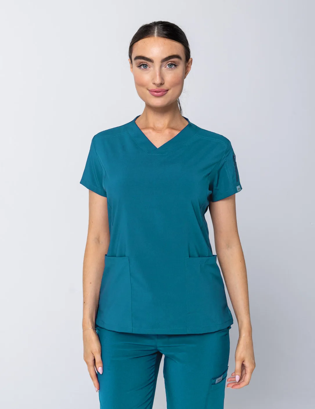 Tweed Health Super Clinic (Women's Scrub Top and Jogger Pants in Emerald Tide incl Logos)