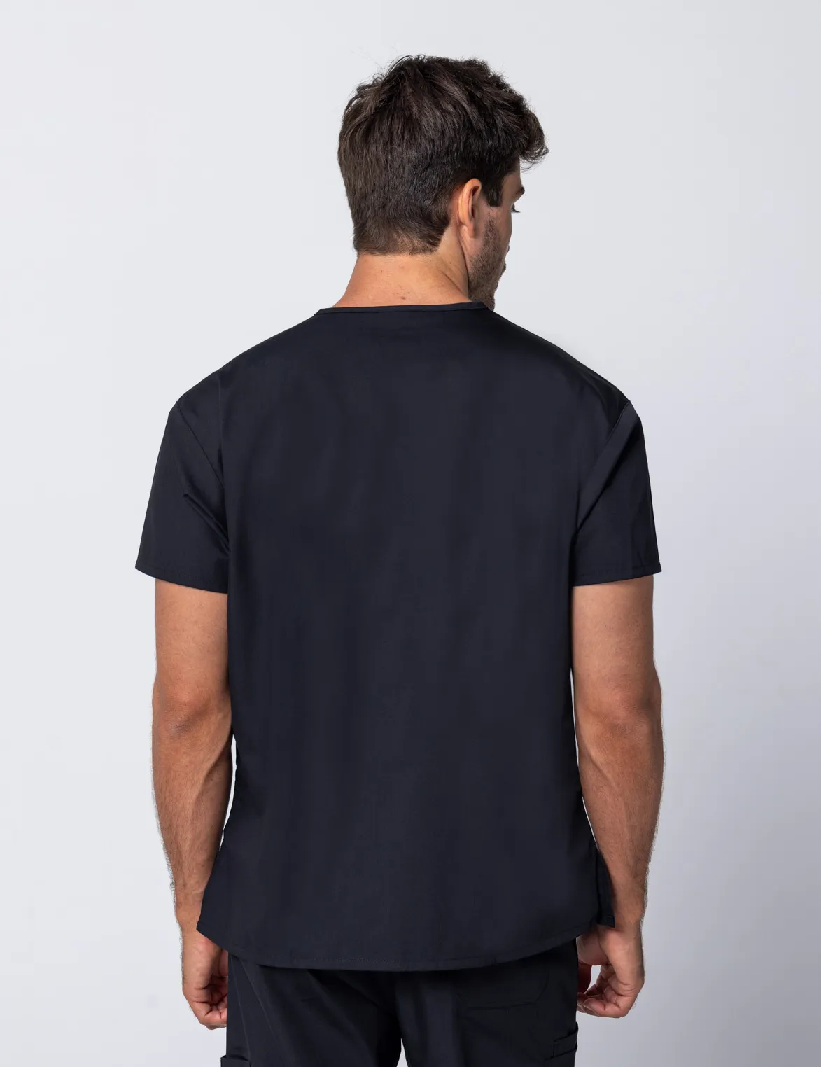 North Shore Private Hospital Sonographer Uniform Top Only Bundle (4 Pocket Top in Black + Logo)