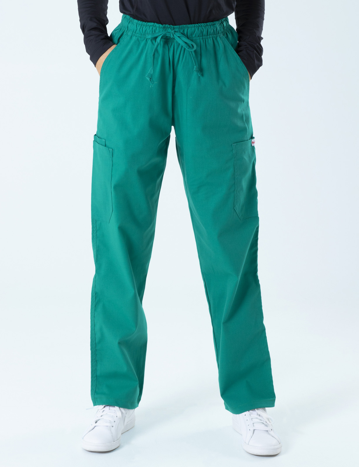 RBWH - EdtcRN (Women's Fit Spandex Scrub Top and Cargo Pants in Hunter incl Logos)
