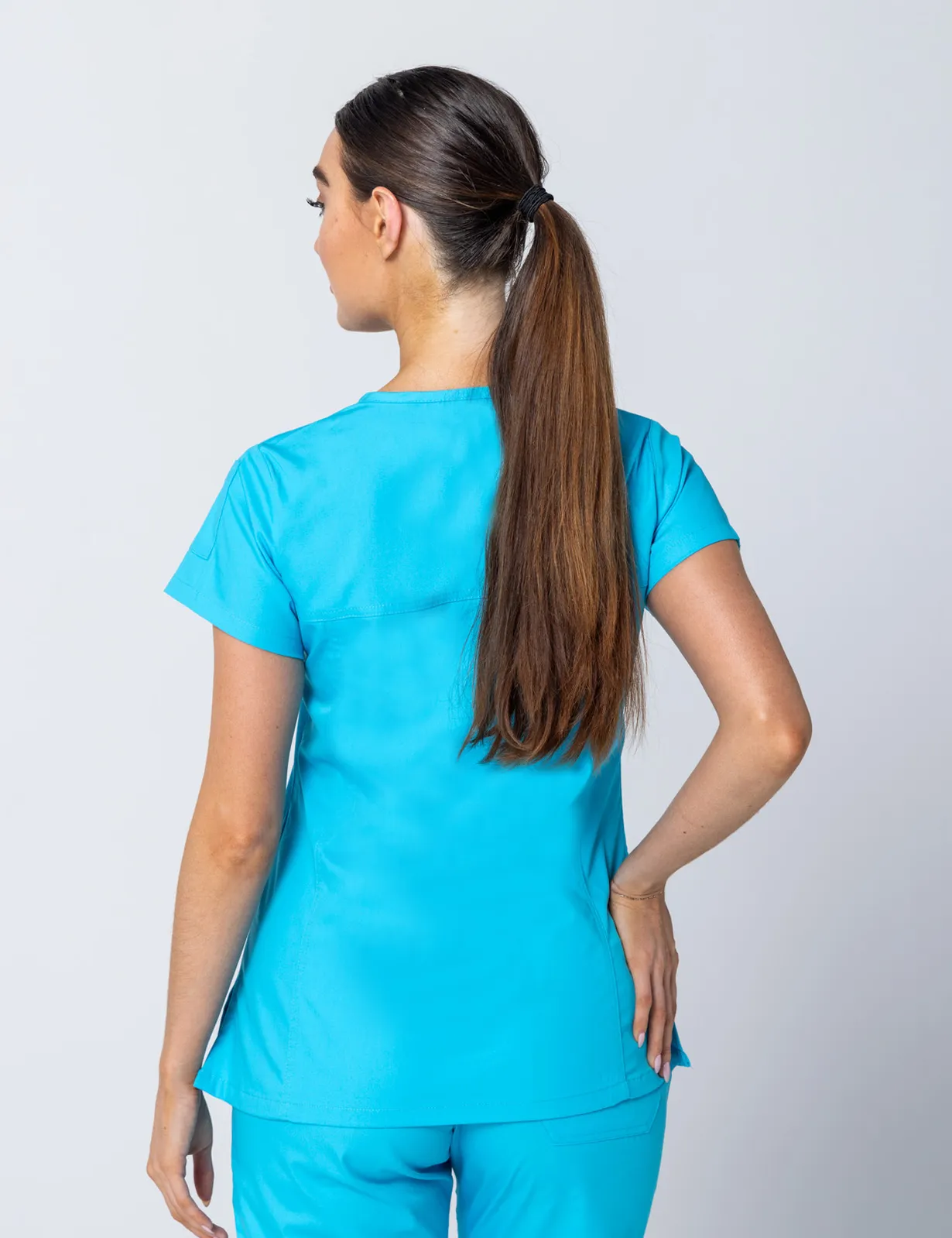 Tweed Health Super Clinic (Women's Fit Solid Scrub Top and Cargo Pants in Aqua incl Logos)