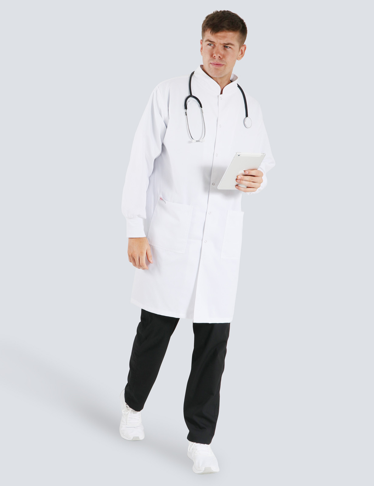 Military Collar Lab Coat - White - XX Small - 0