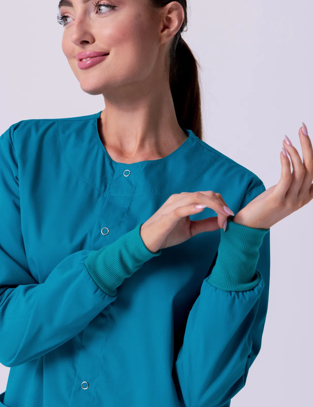 Women's Scrub Jacket - Teal - Small - 0