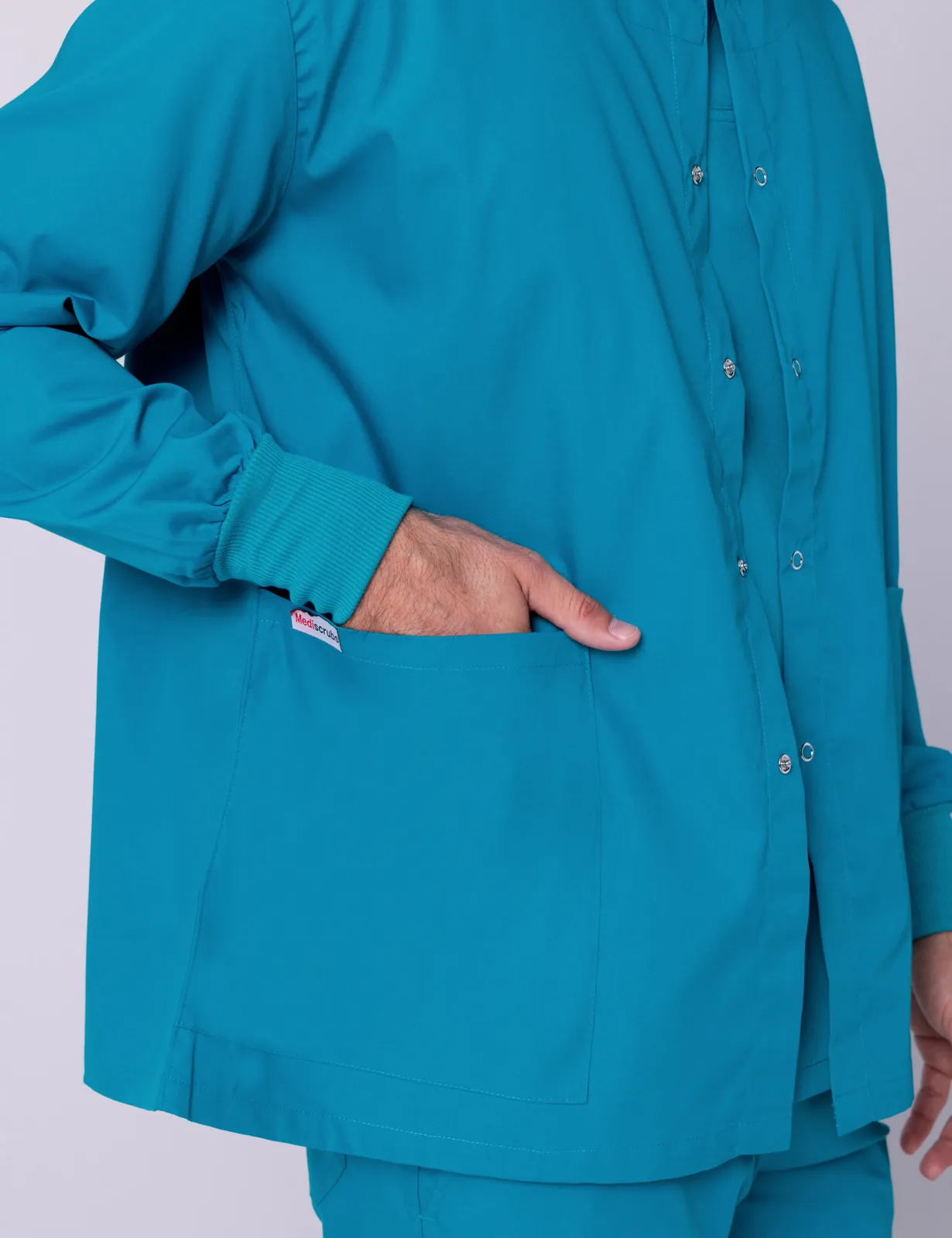 Men's Scrub Jacket - Teal - 5X Large - 0