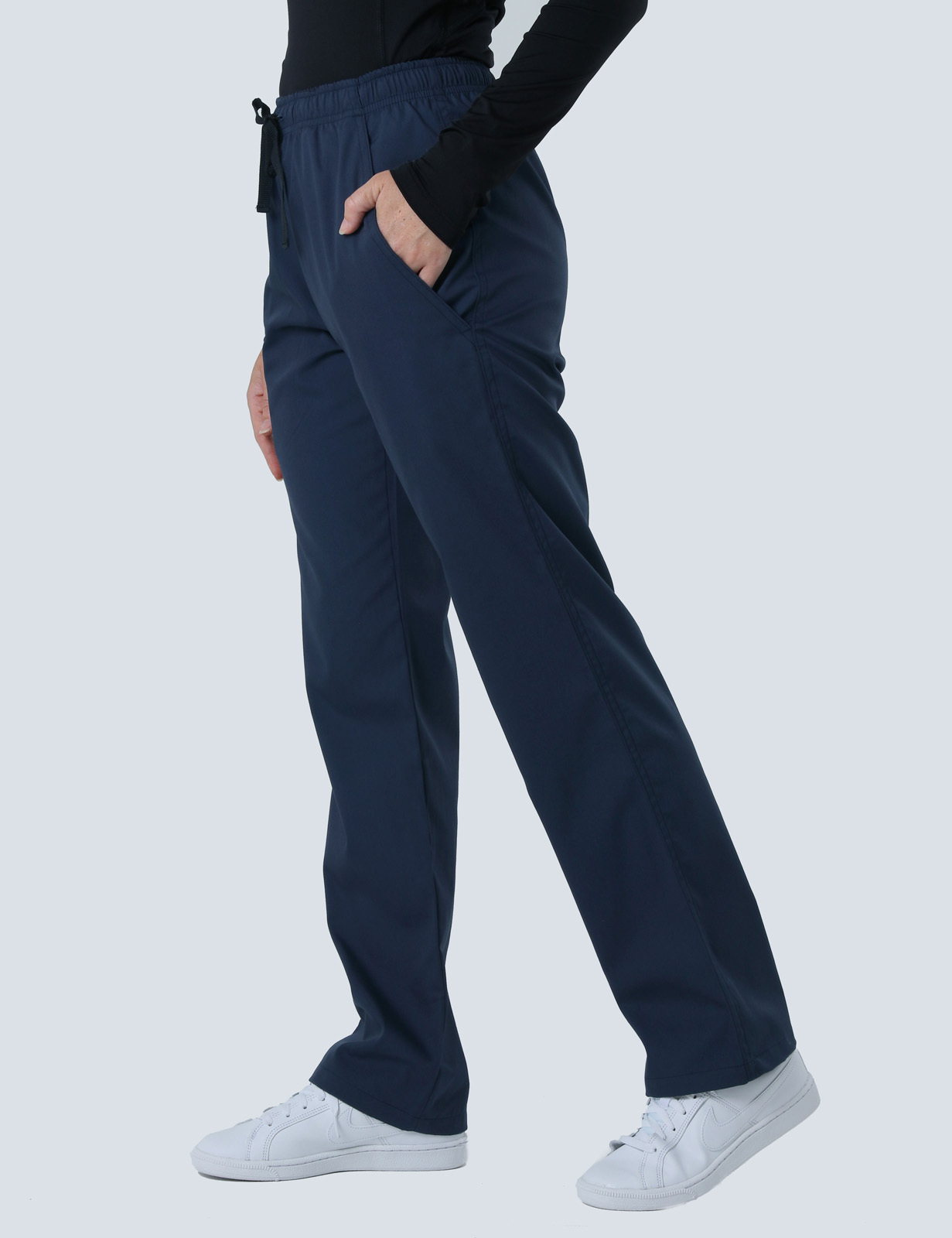 Women's Regular Cut Pants - Navy - Small