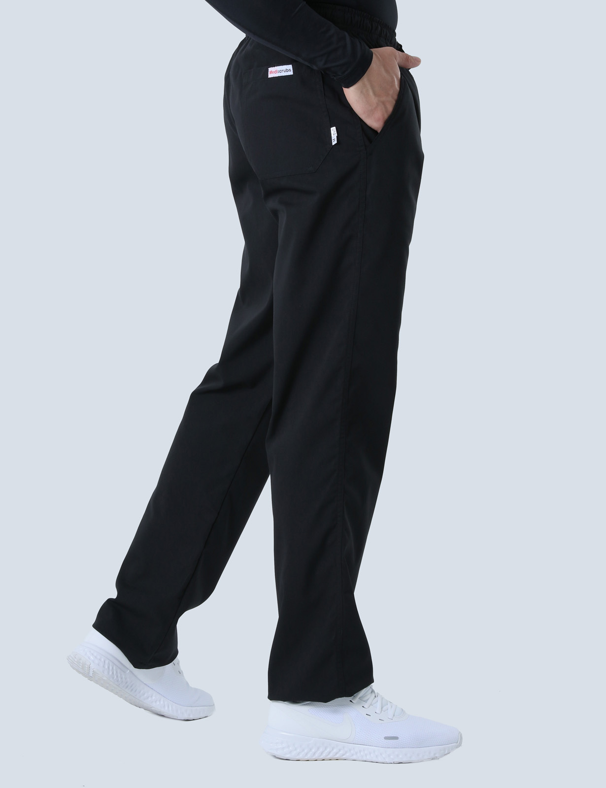 Men's Regular Cut Pants - Black - X Small