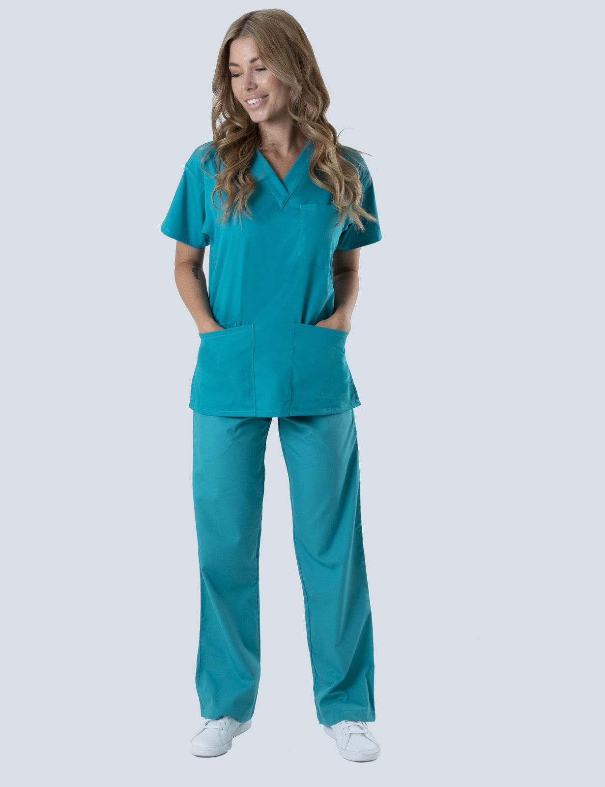 Women's Regular Cut Pants - Teal - 3X Large