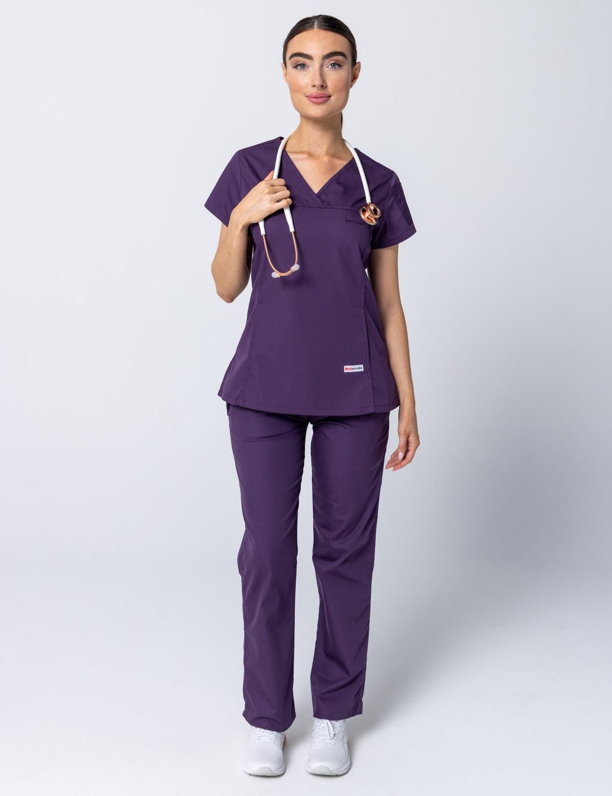 Women's Regular Cut Pants - Aubergine - 3X Large