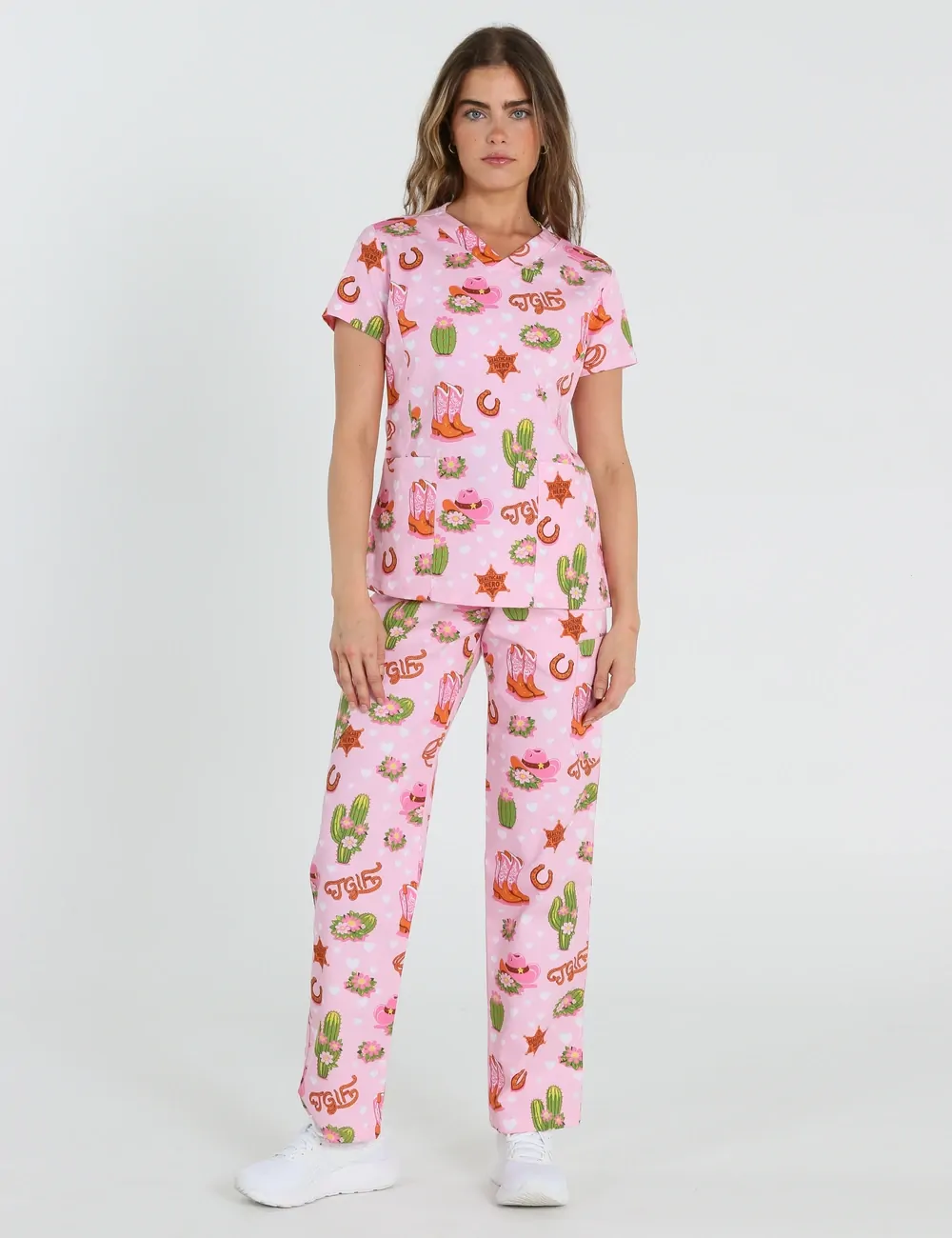 TGIF Boot Scootin' Friyay Women's Cargo Performance Scrub Pants