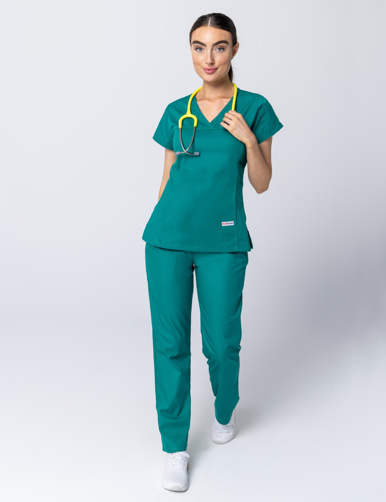 Women's Fit Solid Scrub Top - Hunter - 4X large