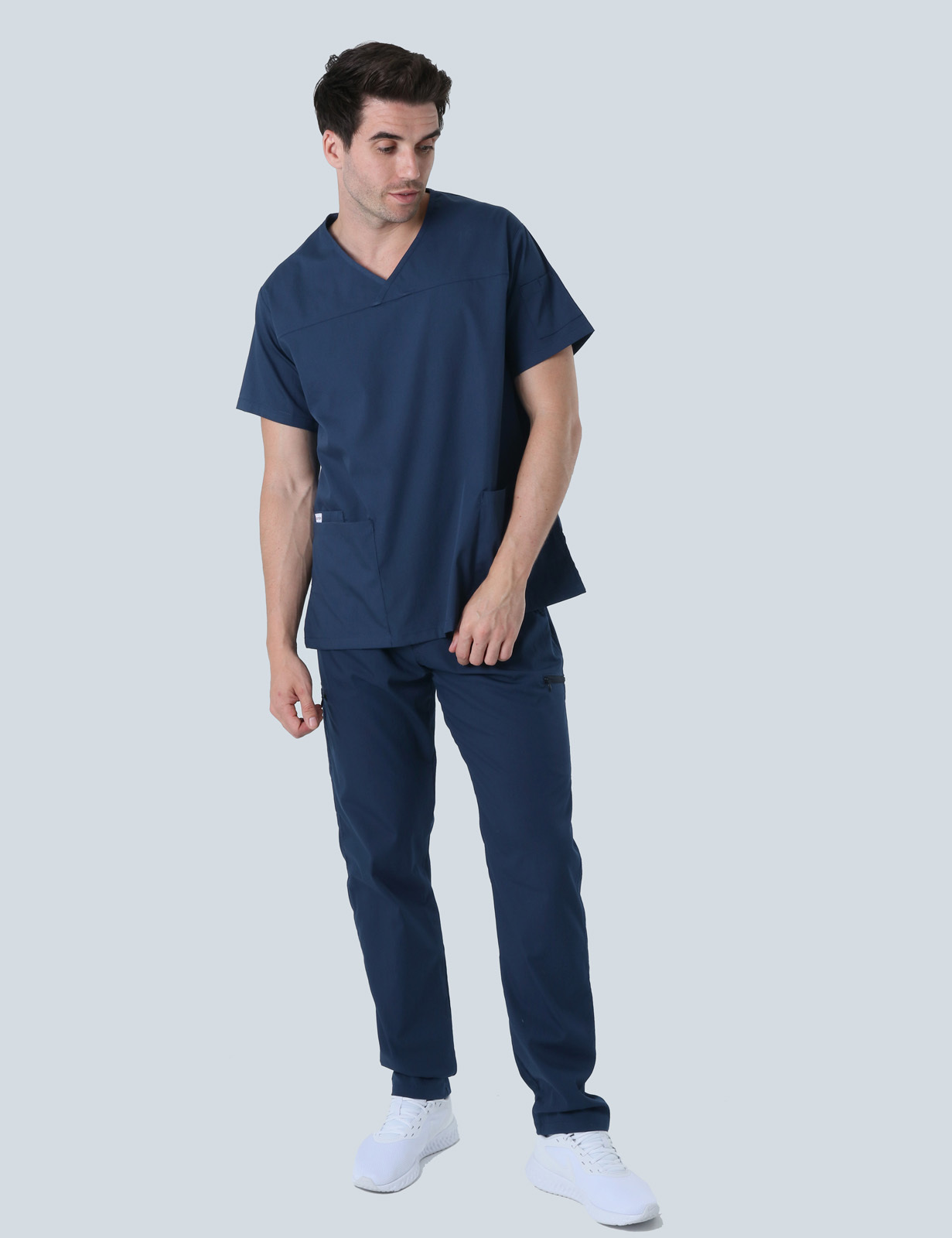 Men's Fit Solid Scrub Top - Navy - X Small - 0