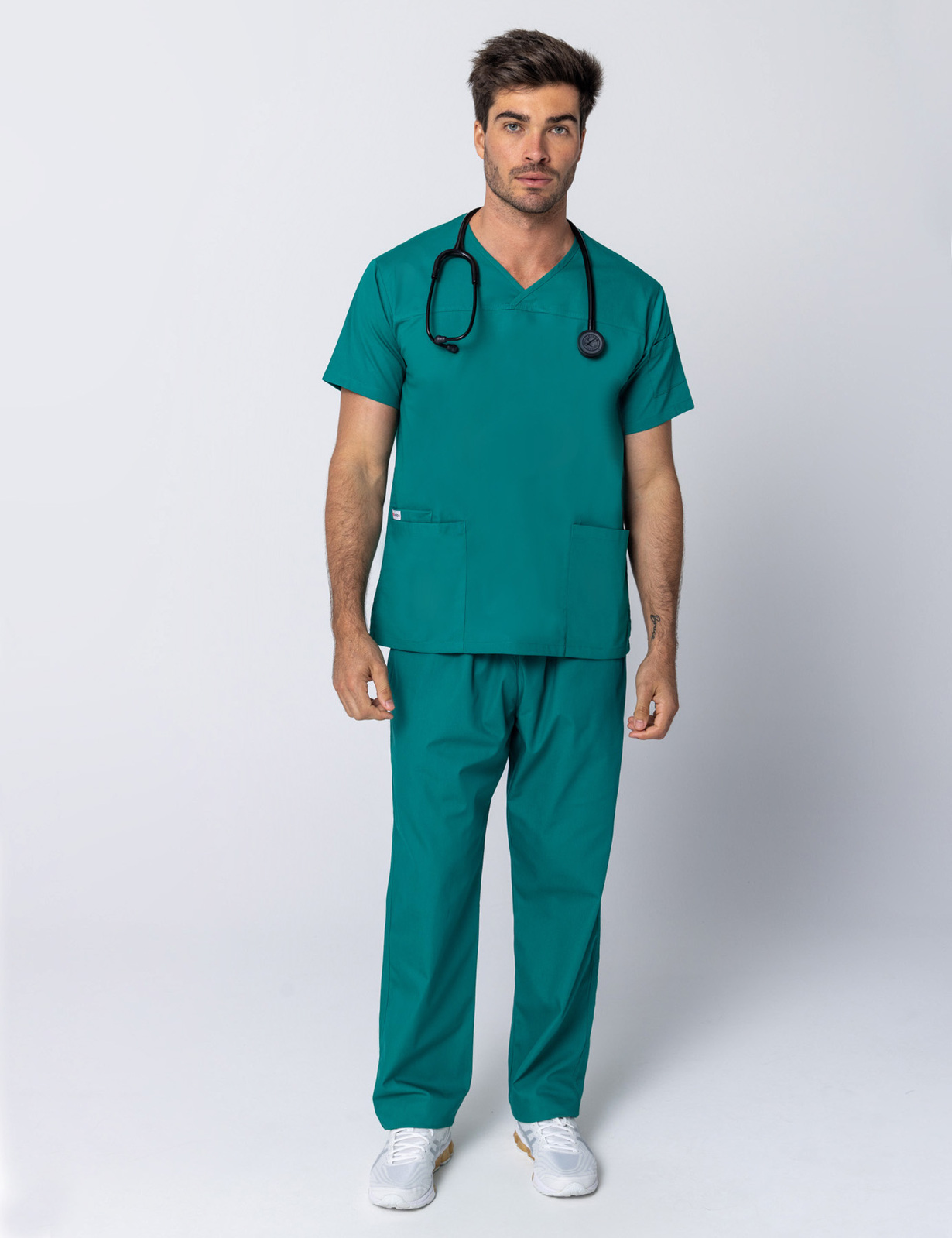 Men's Fit Solid Scrub Top - Hunter - XX Small
