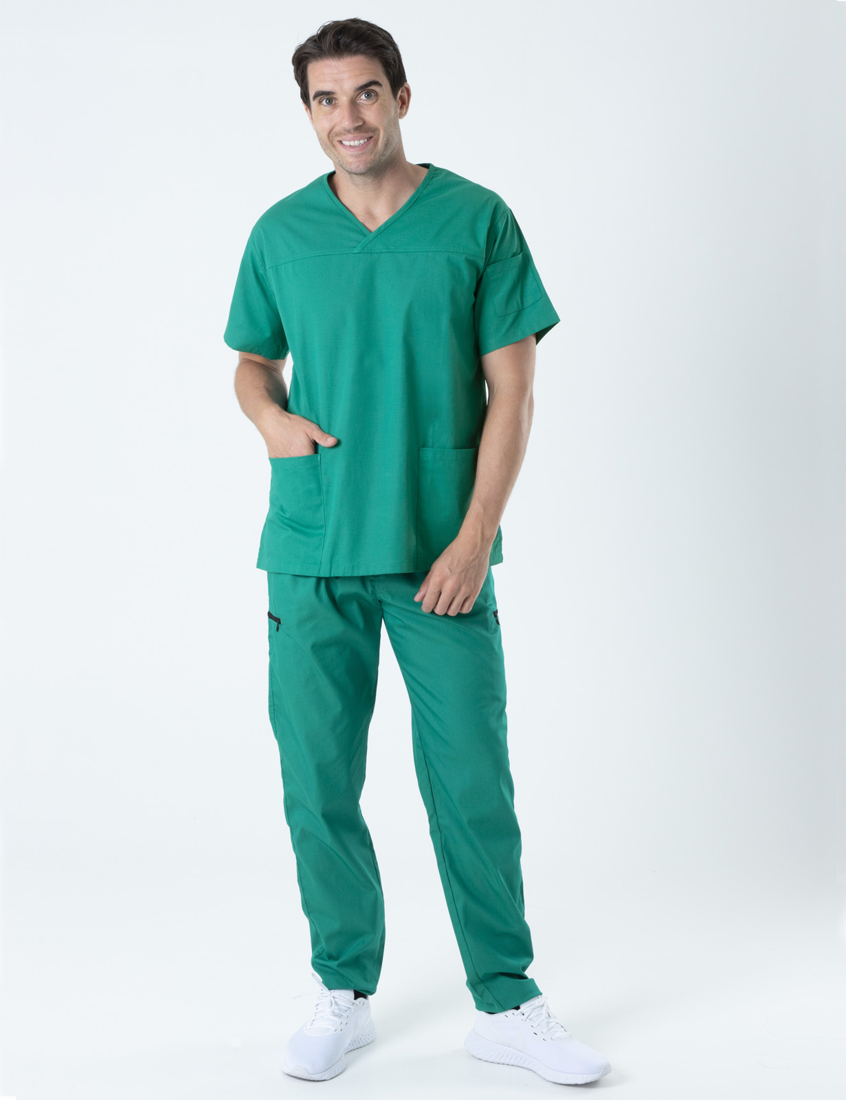 Men's Fit Solid Scrub Top - Hunter - 4X large - 0