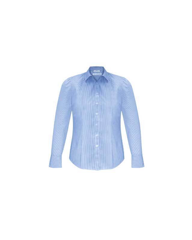 Ladies Euro Long Sleeve Shirt (blue)