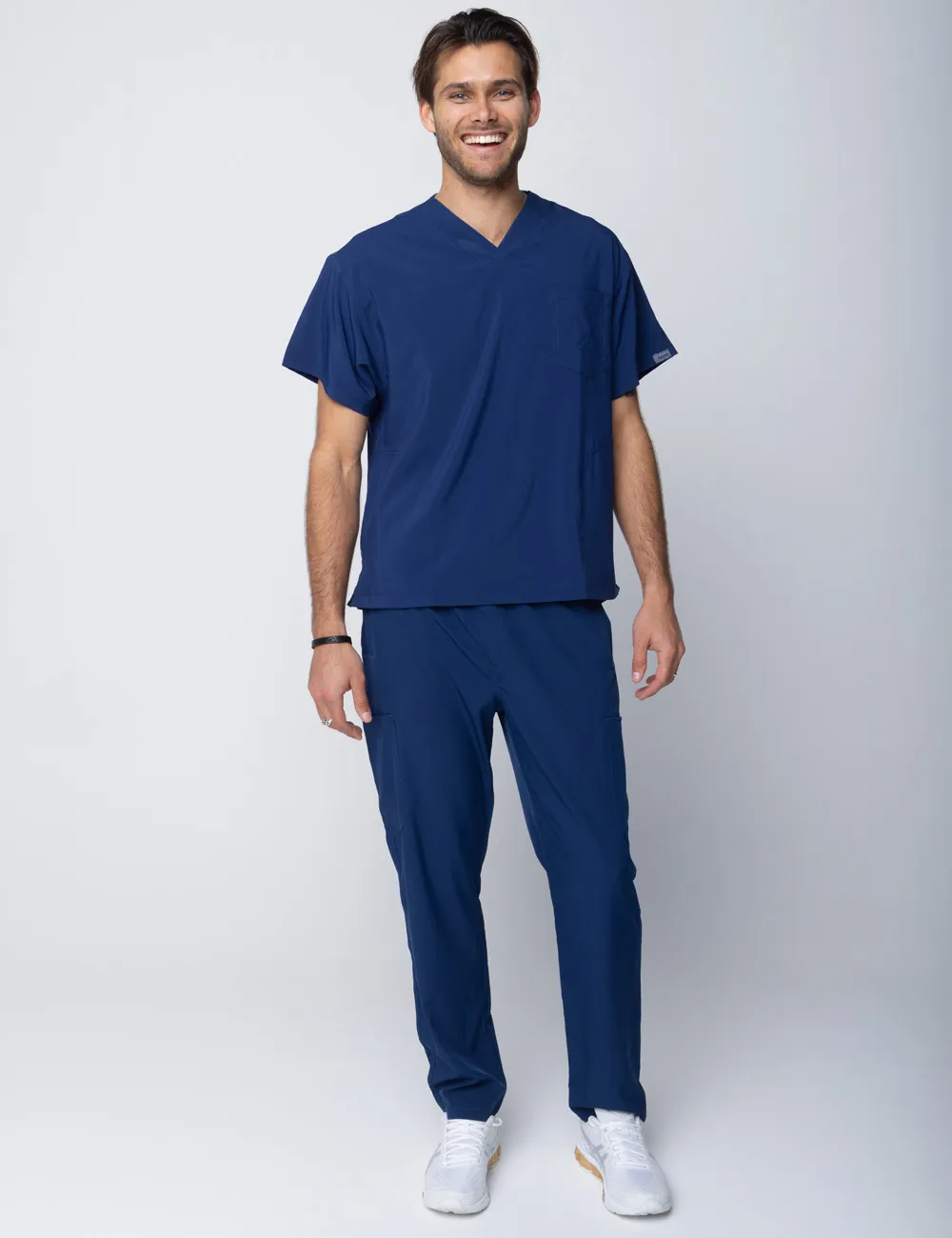 Anon Men's Scrub Top (Stealth Collection) Poly/Spandex - Midnight Blue