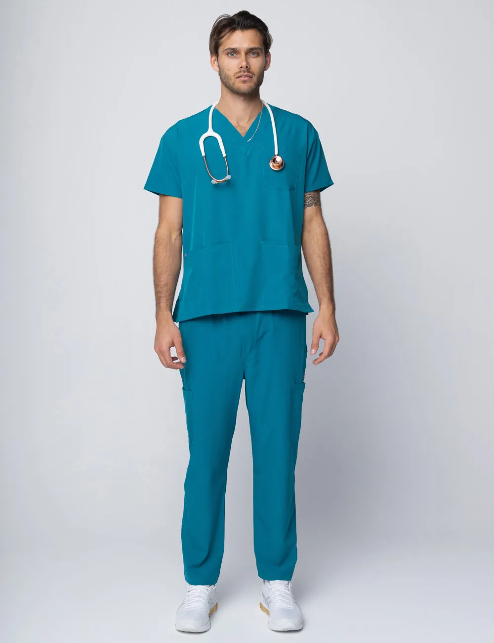 Anon Men's Scrub Pants (Stealth Collection) Poly/Spandex - Emerald Tide