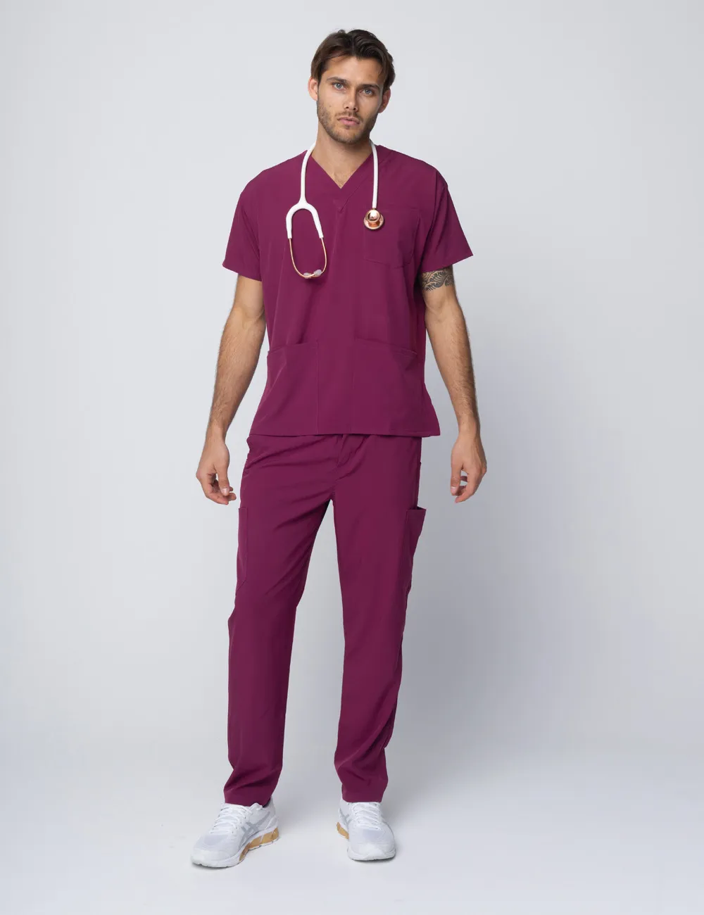 Anon Men's Scrub Pants (Stealth Collection) Poly/Spandex - Exotic Plum