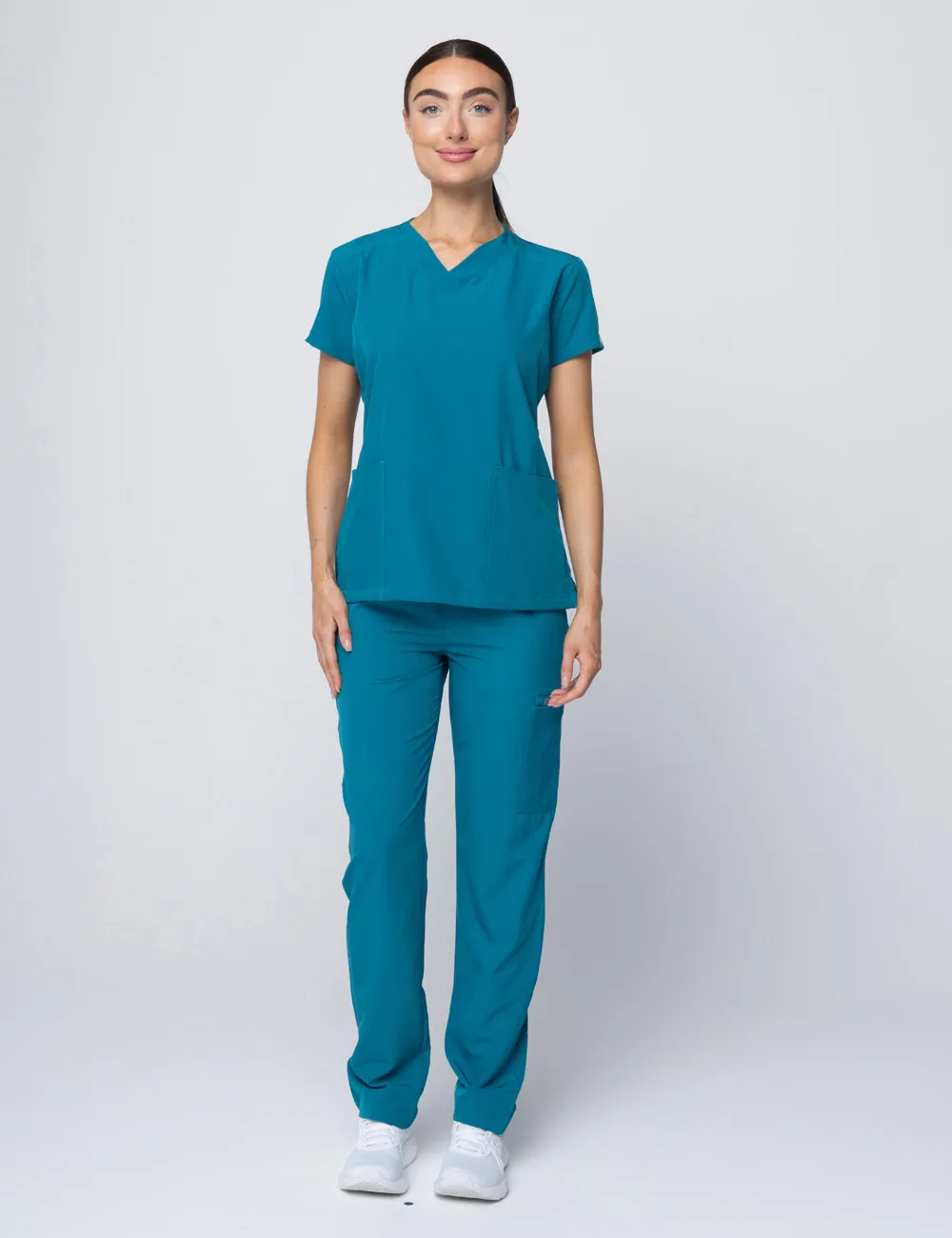 Anon Women's Scrub Top (Whisper Collection) - Emerald Tide