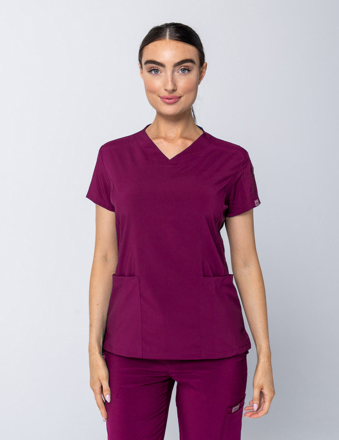 Anon Women's Scrub Top (Whisper Collection) - Exotic Plum