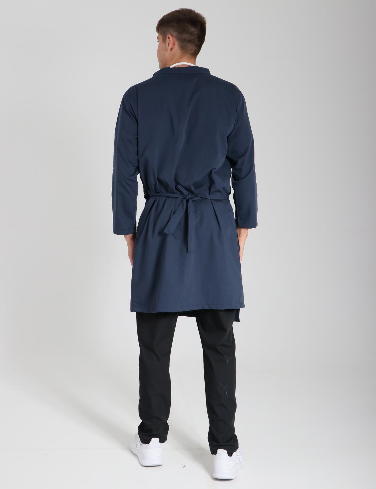 Wrap Around Lab Coat - Navy - X Small - 7