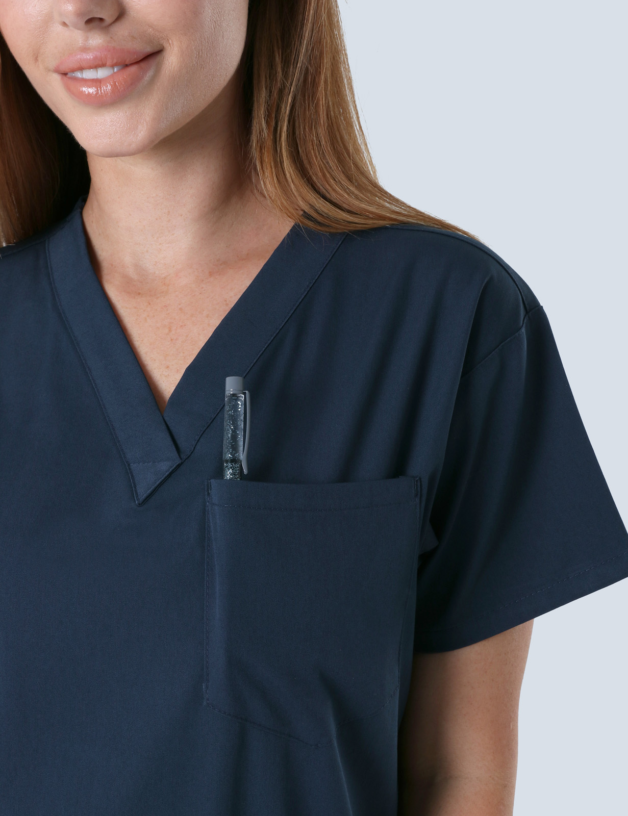 4 Pocket Scrub Top - Navy - X Small - 1