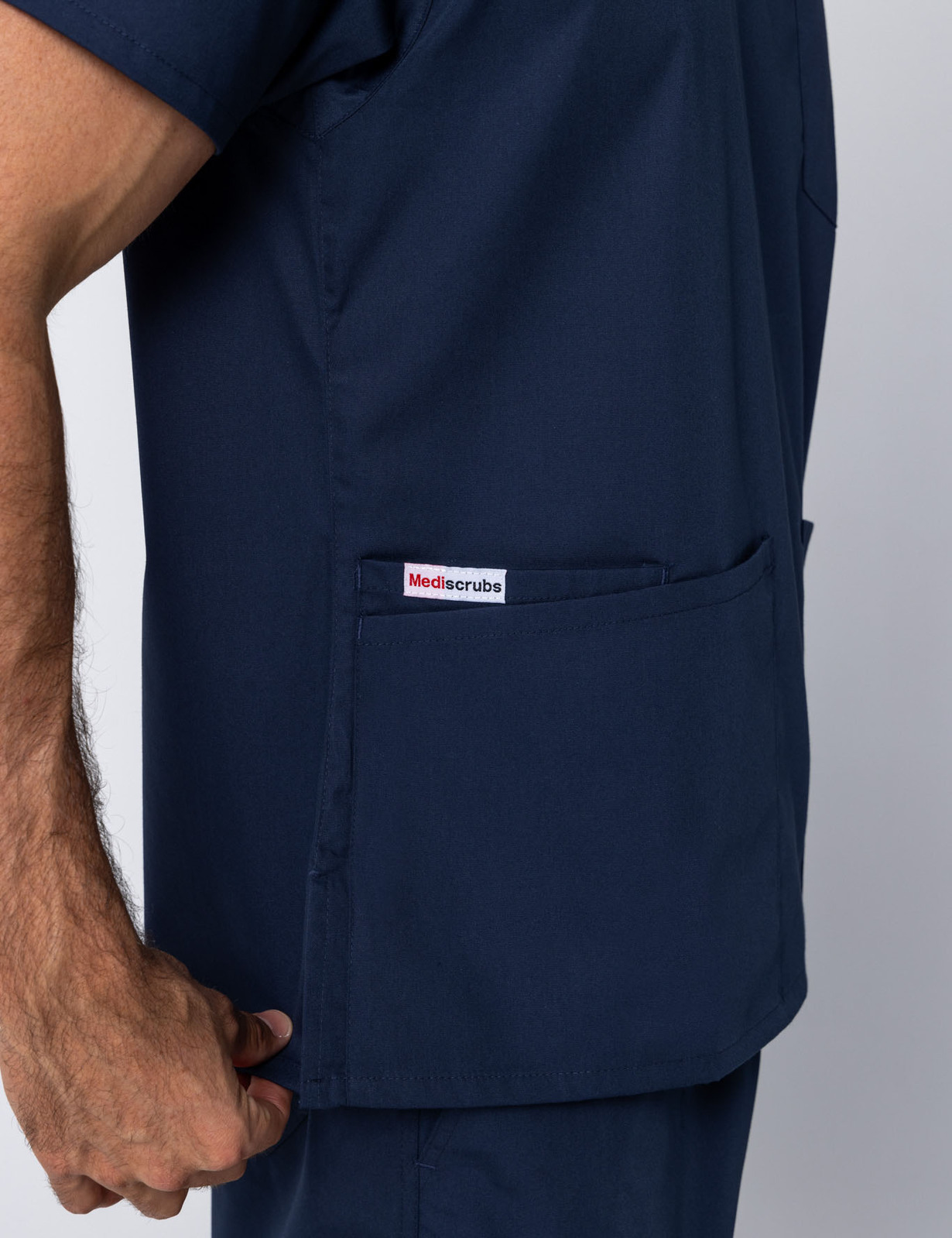 Men's 4 Pocket Scrub Top - Navy - 4X large - 1