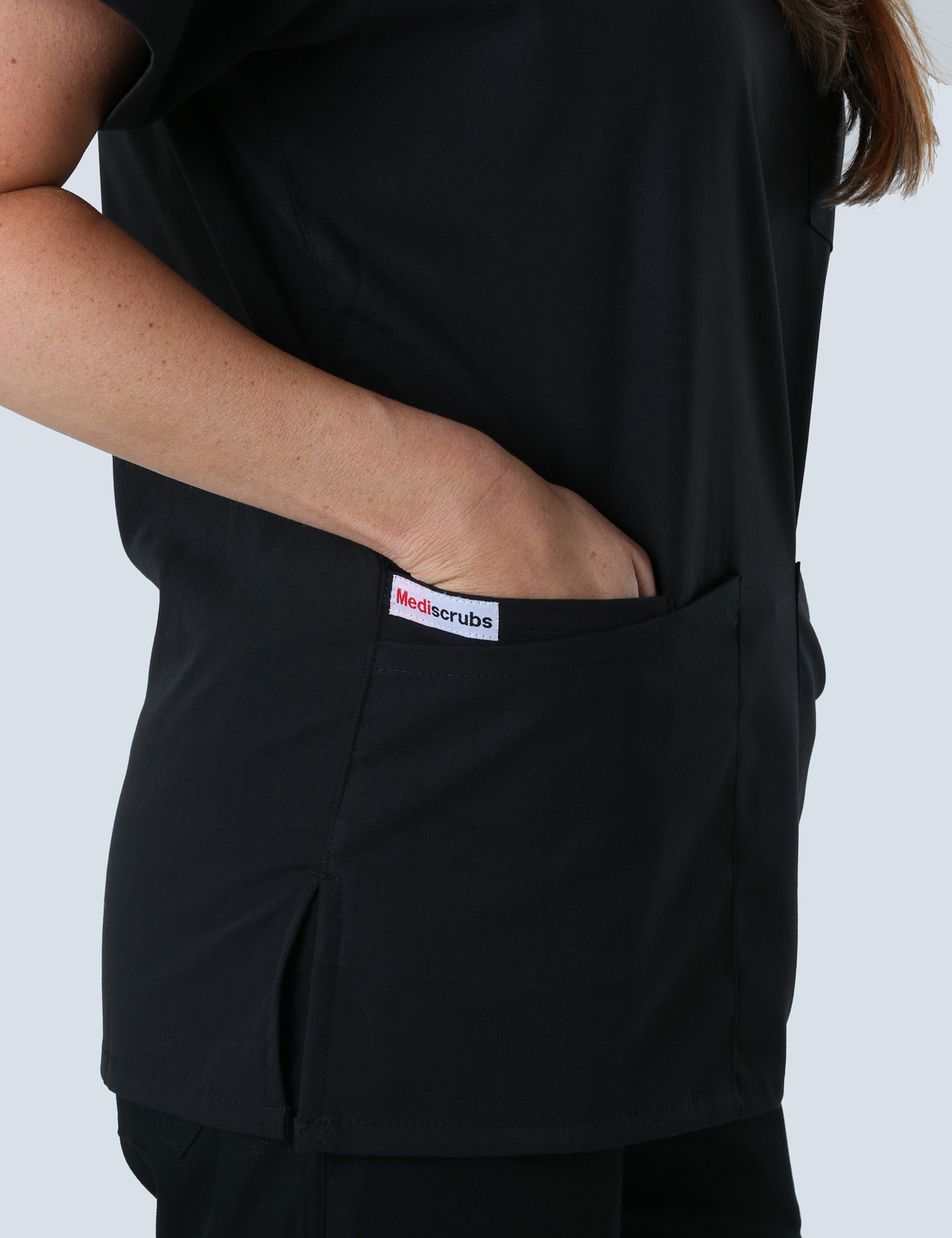4 Pocket Scrub Top - Black - 5X Large - 1