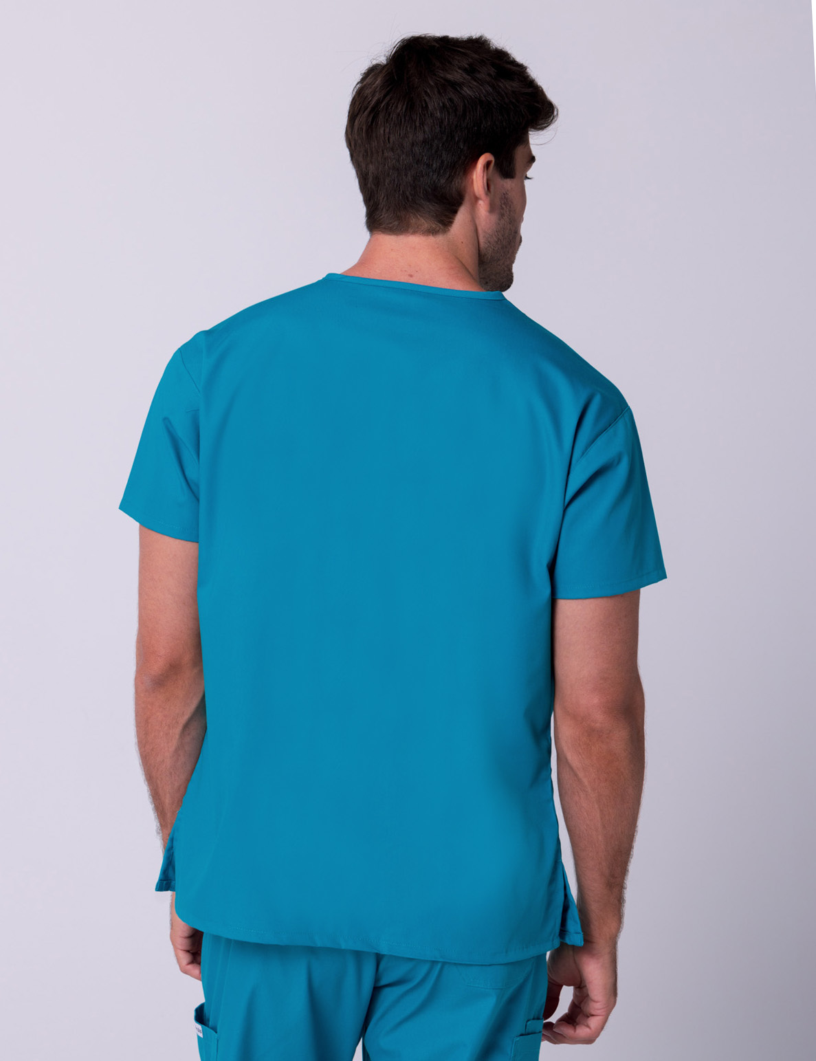 Men's 4 Pocket Scrub Top - Teal - 3X Large - 1