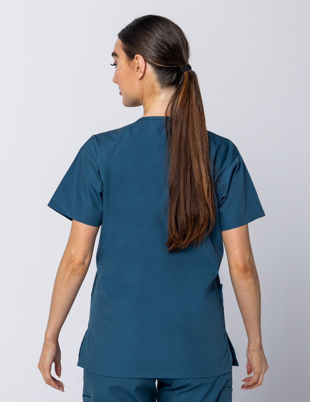 Women's 4 Pocket Scrub Top - Caribbean - 2X Large - 1