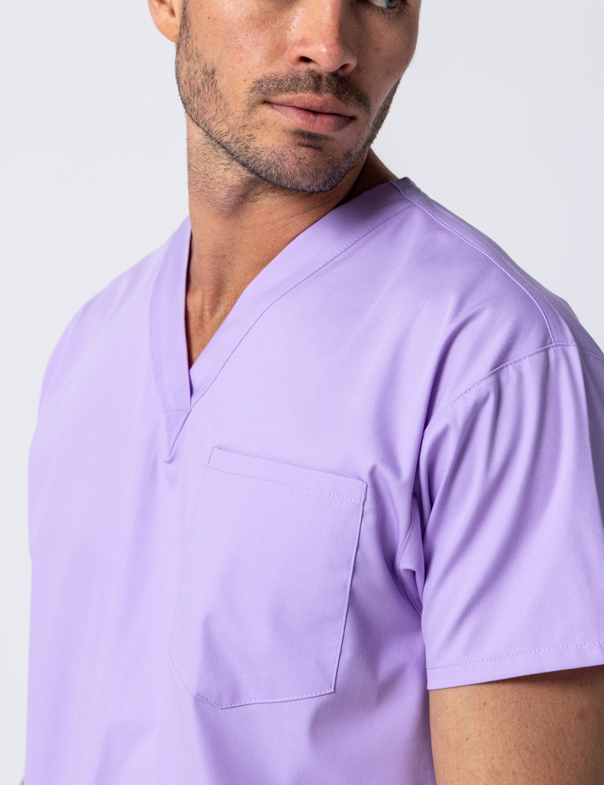 Men's 4 Pocket Scrub Top - Lilac - X Large - 1