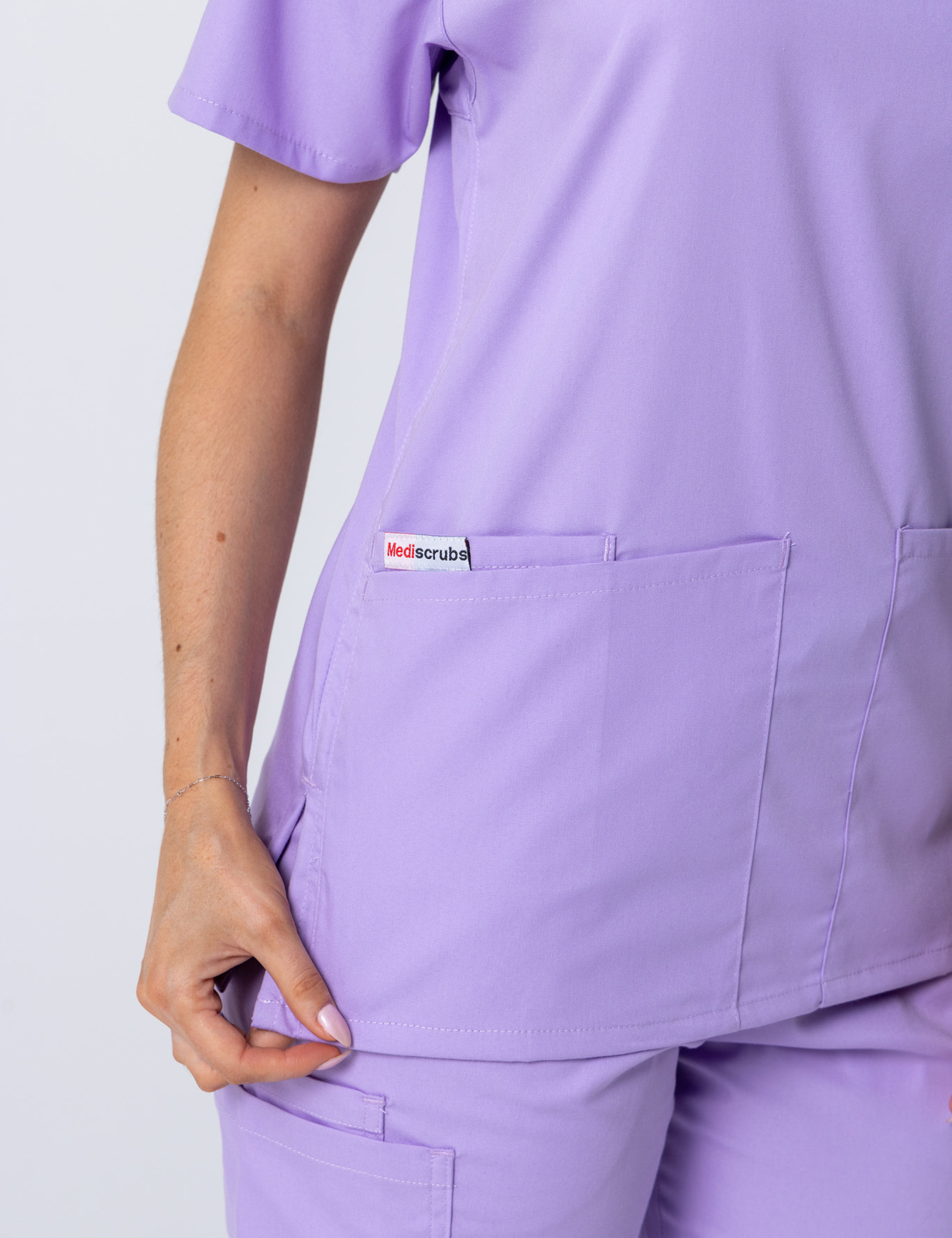 Women's 4 Pocket Scrub Top - Lilac - 4X large - 1