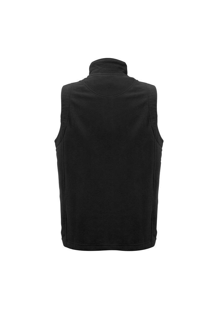Mens Plain Micro Fleece Vest in Black - X Small (F233MN) - 1