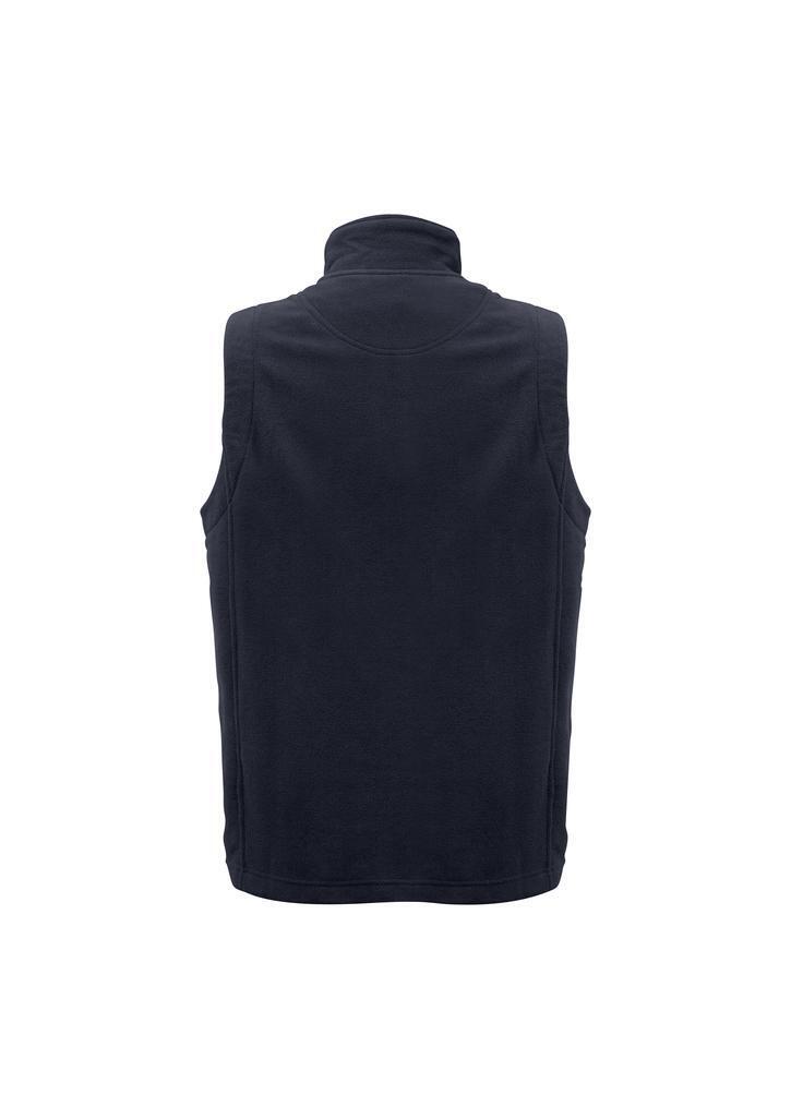 Mens Plain Micro Fleece Vest in Navy - Large (F233MN) - 1