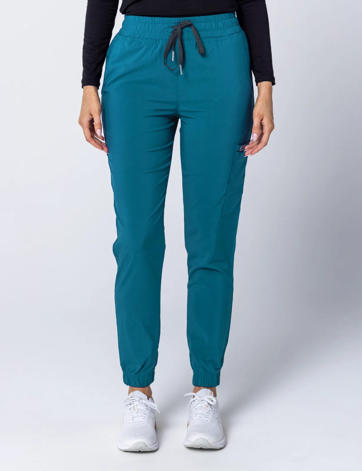 Tweed Health Super Clinic (Women's Scrub Top and Jogger Pants in Emerald Tide incl Logos) - 1