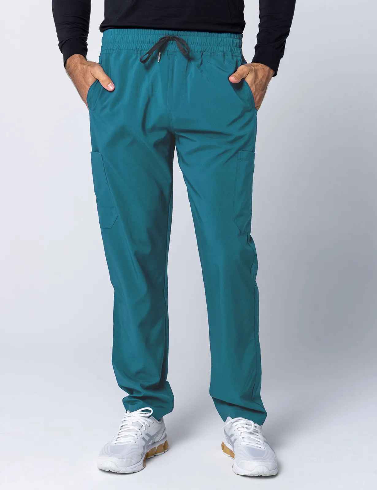 Tweed Health Super Clinic (Men's 4 Pocket Scrub Top and Pants in Emerald Tide incl Logos) - 1
