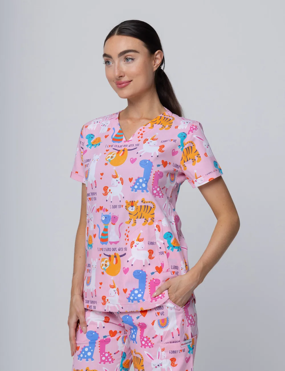 Somebody Loves You Women's Luxe Scrub Top - XXS - 1