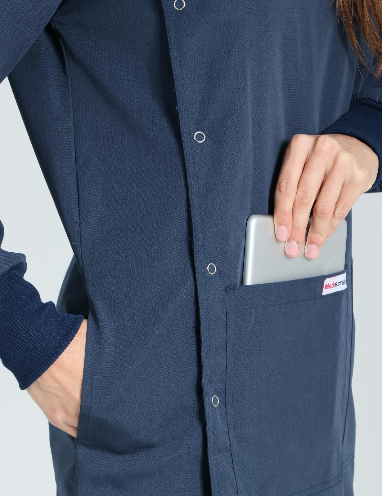 Side Opening Lab Coat - Navy - XX Small - 1